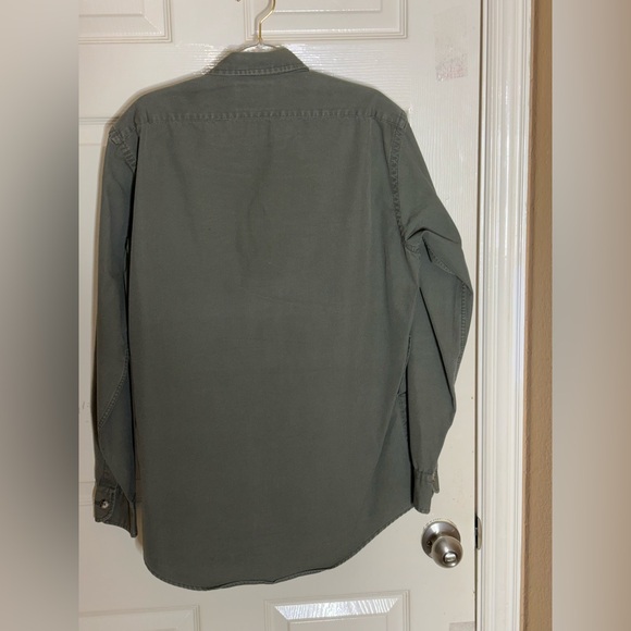 VTG Willis & Geiger Women’s Olive Button Down Long Sleeve Shirt Sz Large - Picture 5 of 11